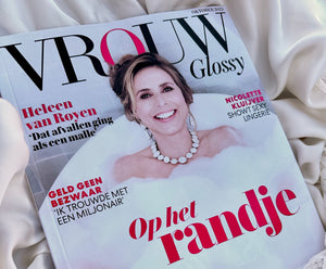 Donna Dorée's eerste magazine publicatie in VROUW Glossy