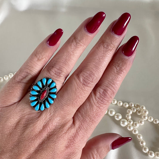 Vintage 925 zilveren Native American ring - maat 17,25 | 54